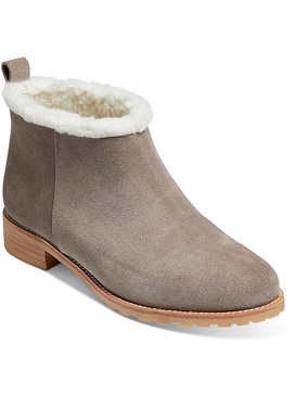 sienna womens suede water resistant booties