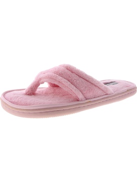 airsock womens faux fur flip-flop thong sandals