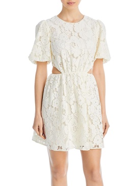 womens lace short mini dress