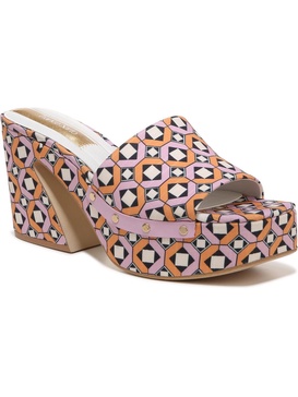 damara 2 womens printed slip on heels