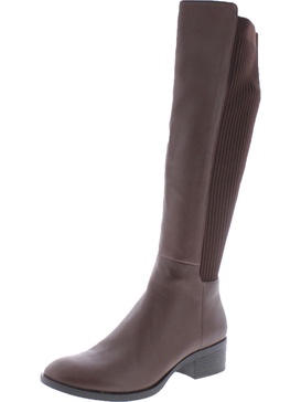 levon womens leather knee-high riding boots