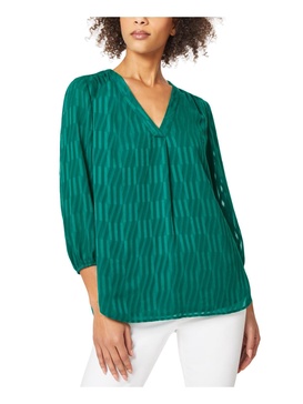 womens textured striped blouse