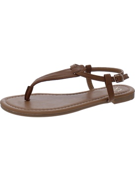 tstrapsandal womens faux leather casual thong sandals