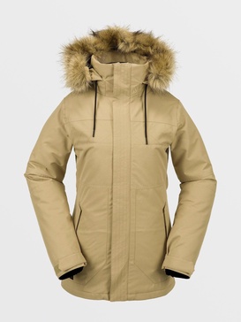 womens fawn insulated jacket - dark khaki