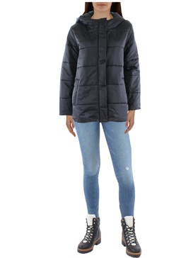 womens hooded warm puffer jacket