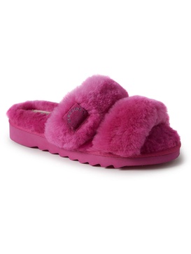 benalla womens faux fur slip on slide slippers