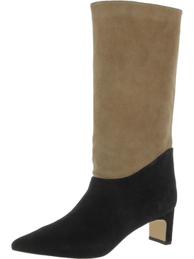 praise womens suede colorblock knee-high boots