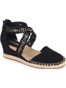 clo x band womens faux suede strappy espadrilles