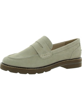 elia womens suede slip on loafers