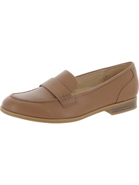 milo womens leather slip on loafers