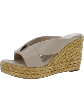 opal womens leather slip-on wedge sandals