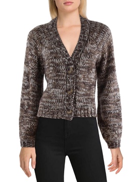 este womens marled bishop sleeve cardigan sweater