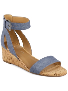 willowbrook womens padded insole ankle strap wedge sandals