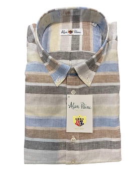 mens brooke pop-over shirt in tan