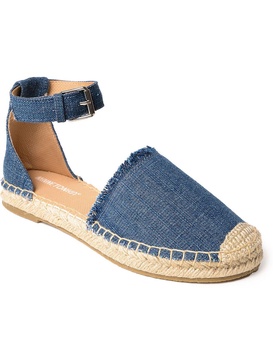 prima womens denim cut-out ankle strap