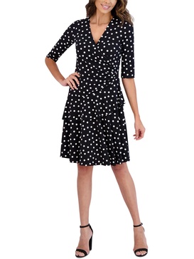 womens dotted tiered mini dress