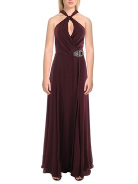 womens halter long evening dress