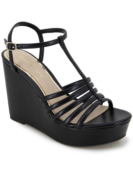 celia womens faux leather wedge sandals