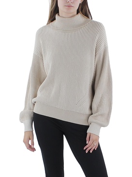 womens ribbed long sleeve turtleneck sweater