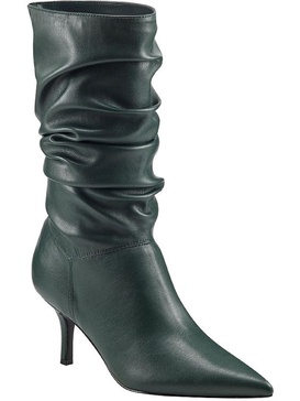 manya 2 womens faux leather pointed toe mid-calf boots