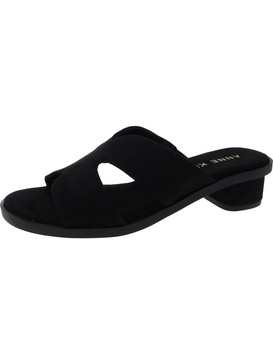 timmy womens faux suede slip on slide sandals