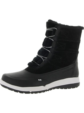 all access womens leather lace up winter & snow boots