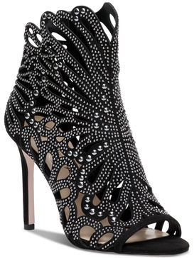 jayley womens rhinestone cut out booties