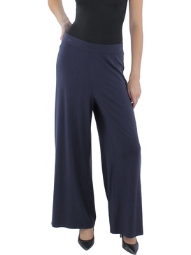 womens high rise stretch wide leg pants