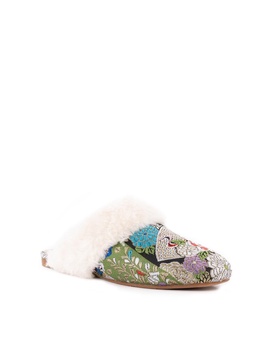 in your dreams womens faux fur slip on mules