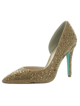 hazil womens rhinestone embellished d'orsay heels