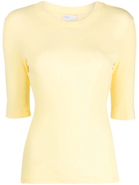 cropped sleeve tee in lemon