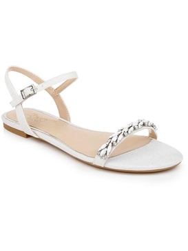 danica womens embellished faux leather ankle strap