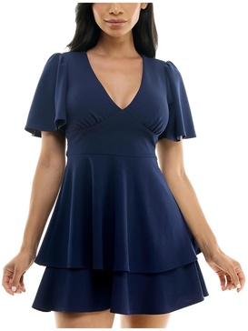 juniors womens semi-formal mini cocktail and party dress