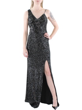 womens sequined long evening dress