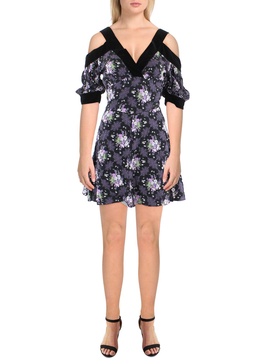 womens floral short mini dress