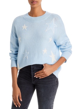 womens knit star pattern pullover sweater