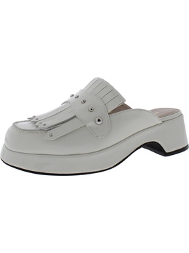 kiltie stud mule womens leather casual mules