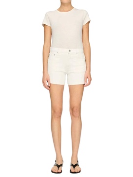 marion high rise short in white