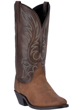 lad womens leather cowgirl mid-calf boots