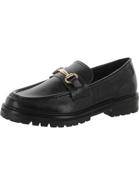 mistor womens patent lugged sole loafers