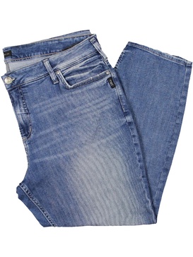 plus womens distressed denim straight leg jeans