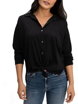 womens button-down long sleeve blouse