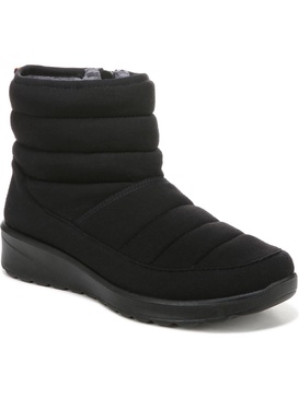 glacier womens side zip fabric ankle boots