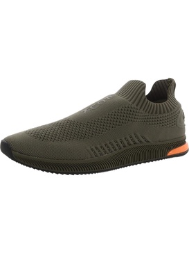 mens knit slip-on casual and fashion sneakers