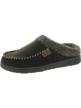 melbourne womens leather non slip moccasin slippers