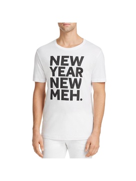 new year new meh mens graphic short sleeve t-shirt