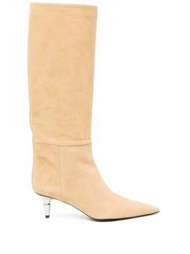 sukid spike boots in beige