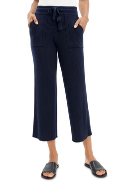 georgie womens ribbed pocket wide leg pants