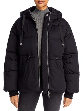 womens lightweight hooded puffer jacket