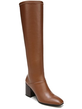 tribute womens faux leather square toe knee-high boots